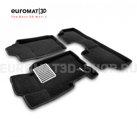Текстильные 3D коврики Euromat3D Lux в салон для Honda Civic 4D (2006-2012) № EM3D-002602