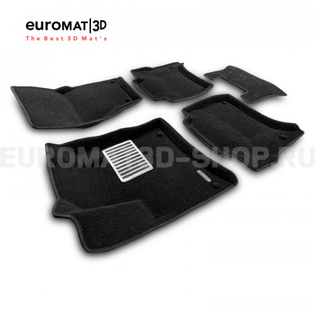 Текстильные 3D коврики Euromat3D Lux в салон для Porsche Cayenne (2010-2017) № EM3D-004101