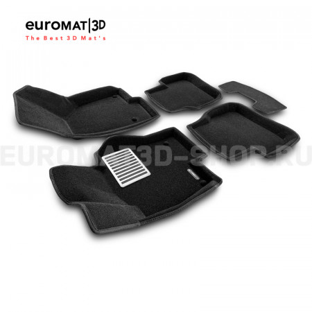 Текстильные 3D коврики Euromat3D Lux в салон для Volkswagen Passat CC (2009-) № EM3D-005412
