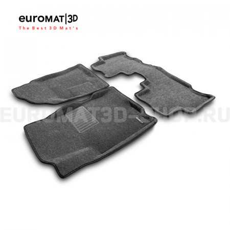 Текстильные 3D коврики Euromat3D Business в салон для Opel Antara (2007-2016) № EMC3D-003816G Серые