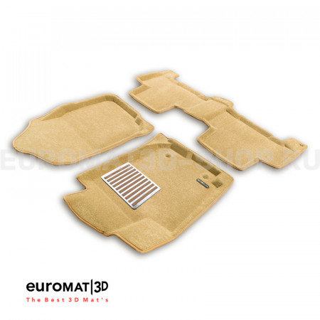 Текстильные 3D коврики Euromat3D Lux в салон для Toyota Rav 4 Long (2006-2013) № EM3D-005126T Бежевые Текстильные 3D коврики Euromat3D Lux в салон для Toyota Rav 4 Long (2006-2013) № EM3D-005126T Бежевые
