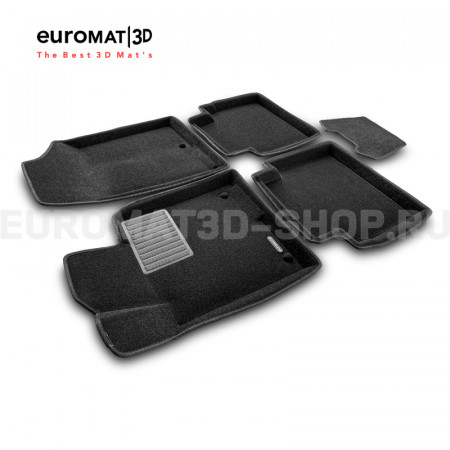 Текстильные 3D коврики Euromat3D Business в салон для Kia Optima (2016-) № EMC3D-002929