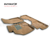 Текстильные 3D коврики Euromat3D Business в салон для Haval F7 (2024-) (4WD) № EMC3D-001470R Коричневые